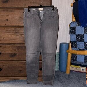 Dark Grey Washed Skinny Jeans